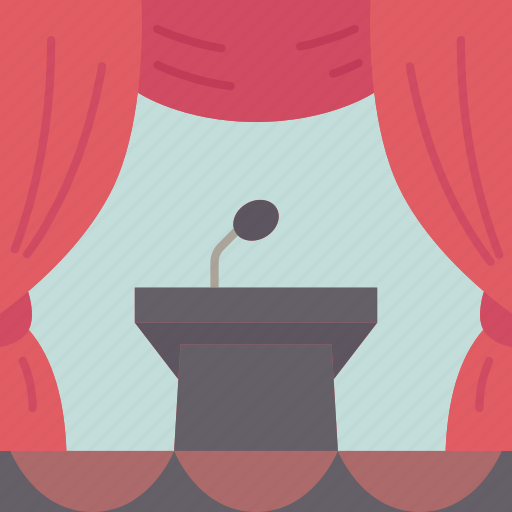 Stage, speaker, podium, conference, hall icon - Download on Iconfinder