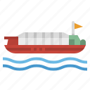 boat, carry, ferry, ship, transportation