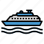 boat, cruiser, ferry, ocean, ship 
