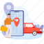 car, online, app, transportation, internet, vehicle, automobile, network, location 