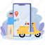 man, transportation, motorbike, scooter, transport, person, location, navigation, direction 