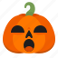 atonished, creepy, emoji, halloween, horror, pumpkin, scary 