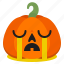 creepy, crying, emoji, halloween, horror, pumpkin, scary 