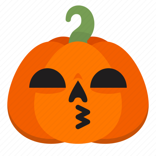 Creepy, emoji, halloween, horror, kiss, pumpkin, scary icon - Download on Iconfinder