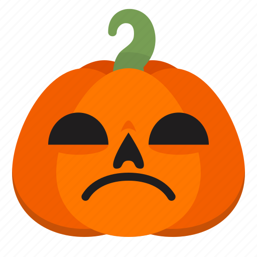 Creepy, emoji, halloween, horror, pumpkin, sad, scary icon - Download on Iconfinder