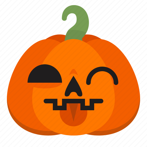 Creepy, emoji, halloween, horror, pumpkin, scary, tongue icon - Download on Iconfinder