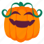 happy, pumpkin, halloween, sticker, vegetable, food, face, expression, spooky, illustration, scary, horror 
