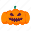 scary, pumpkin, halloween, sticker, vegetable, food, face, expression, spooky, illustration 
