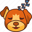 sleepy, emoji, emoticon, dog, pet, cute, puppy
