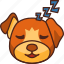 sleepy, emoji, emoticon, dog, pet, cute, puppy 