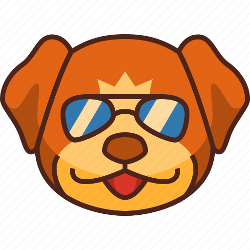 Cool, emoji, emoticon, dog, pet, cute, puppy icon - Download on Iconfinder