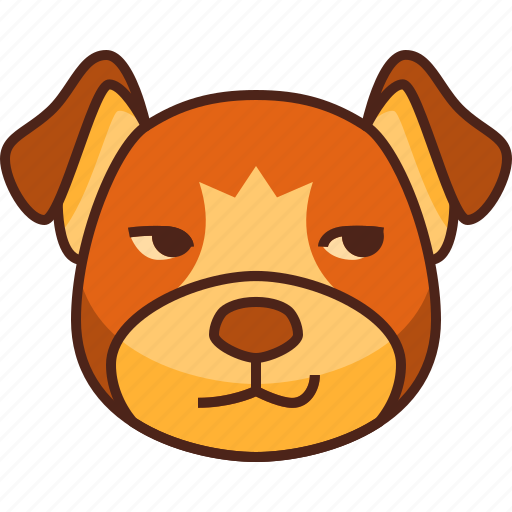 Smirk, emoji, emoticon, dog, pet, cute, puppy icon - Download on Iconfinder