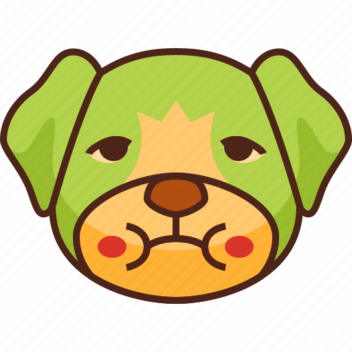 Nauseated, emoji, emoticon, dog, pet, cute, puppy icon - Download on Iconfinder