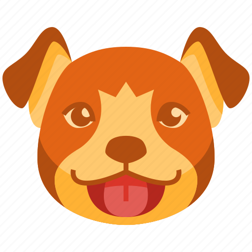 Happy, emoji, emoticon, dog, pet, cute, puppy icon - Download on Iconfinder