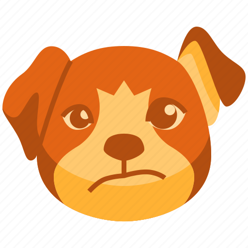 Confused, emoji, emoticon, dog, pet, cute, puppy icon - Download on Iconfinder
