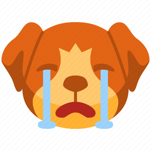 Crying, emoji, emoticon, dog, pet, cute, puppy icon - Download on Iconfinder