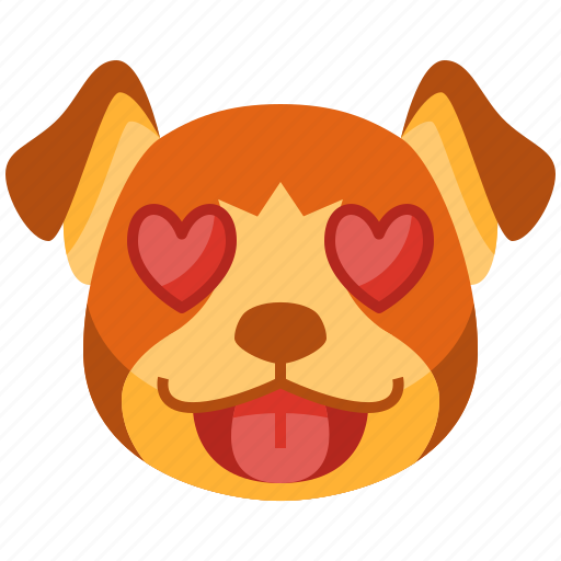 Love, emoji, emoticon, dog, pet, cute, puppy icon - Download on Iconfinder