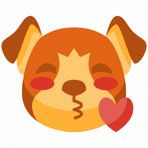 Kiss, emoji, emoticon, dog, pet, cute, puppy icon - Download on Iconfinder