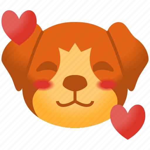 Love, emoji, emoticon, dog, pet, cute, puppy icon - Download on Iconfinder