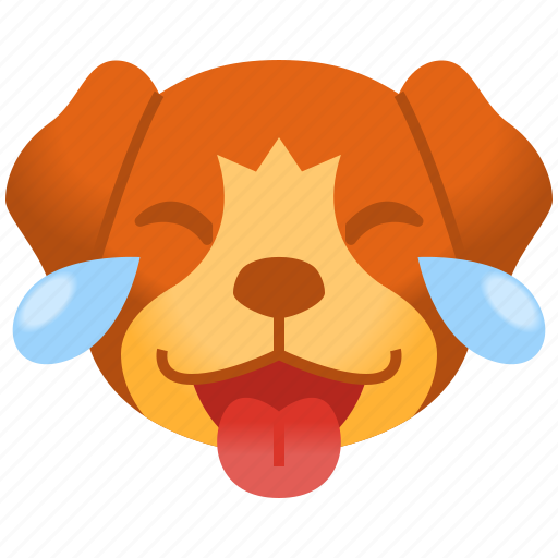Lol, emoji, emoticon, dog, pet, cute, puppy icon - Download on Iconfinder