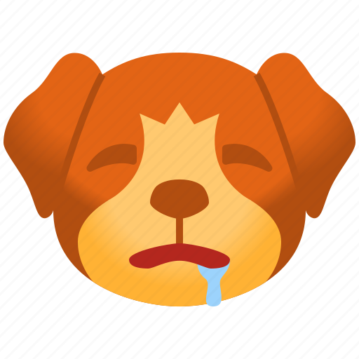 Thirsty, emoji, emoticon, dog, pet, cute, puppy icon - Download on Iconfinder