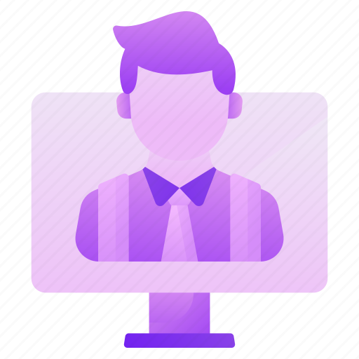 Online school, virtual meeting, online meeting, online conference, video chat icon - Download on Iconfinder