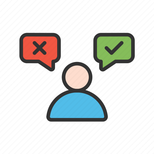 Decision, wrong, right, make, hands, choice, dilemma icon - Download on Iconfinder