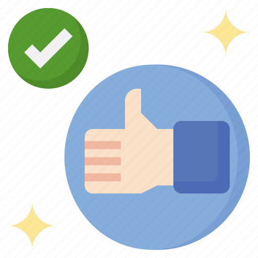 Thumbs, up, good, feedback, ui, tick, mark icon - Download on Iconfinder