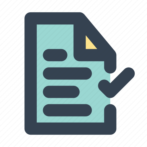 Cehck, check mark, checklist, paper, document, approve, sheet icon - Download on Iconfinder