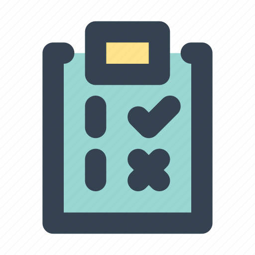 Clipboard, task list, check, cross, list, evaluation, checklist icon - Download on Iconfinder