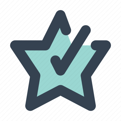 Star, check mark, favorite, medal, badge, rating, achievement icon - Download on Iconfinder