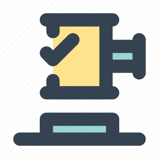 Gavel, hammer, law, justice, court, judge, check mark icon - Download on Iconfinder