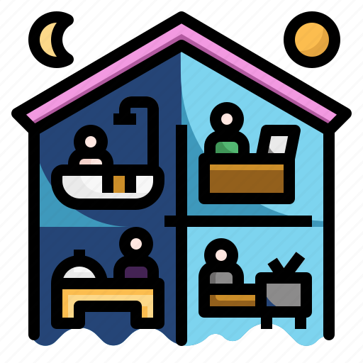 Excercise, home, quarantine, routine, self, stay, working icon - Download on Iconfinder