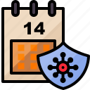 calendar, coronavirus, covid, date, protection, quarantine, shield