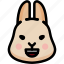 emoji, emotion, expression, face, feeling, happy, rabbit 