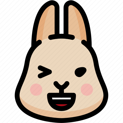 Emoji, emotion, expression, face, feeling, happy, rabbit icon - Download on Iconfinder