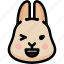 emoji, emotion, expression, face, feeling, happy, rabbit 