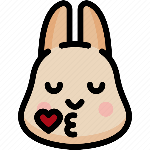 Emoji, emotion, expression, face, feeling, kiss, rabbit icon - Download on Iconfinder