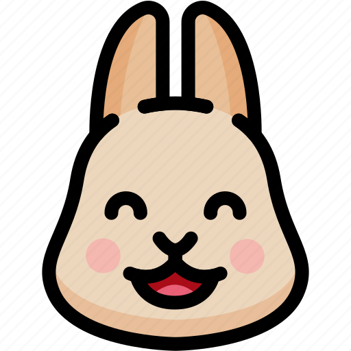Emoji, emotion, expression, face, feeling, laughing, rabbit icon - Download on Iconfinder