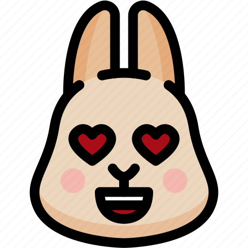 Emoji, emotion, expression, face, feeling, love, rabbit icon - Download on Iconfinder