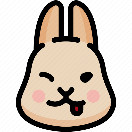 Emoji, emotion, expression, face, feeling, naughty, rabbit icon - Download on Iconfinder