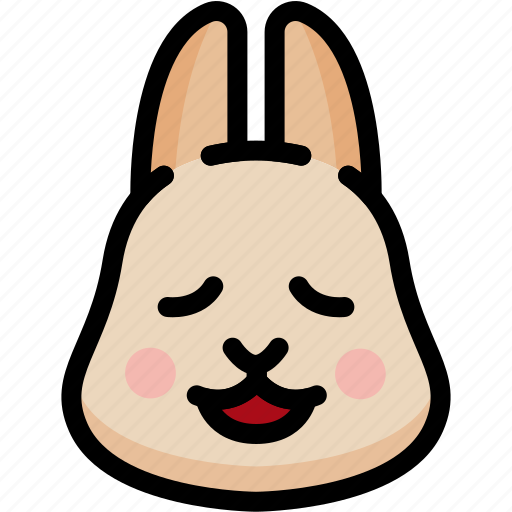 Emoji, emotion, expression, face, feeling, rabbit, relax icon - Download on Iconfinder