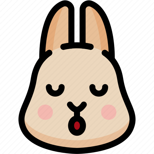 Emoji, emotion, expression, face, feeling, rabbit, sleeping icon - Download on Iconfinder