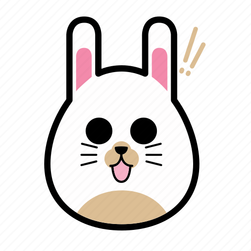 Emoticon, face, rabbit, animal, emoticons, expression, smiley icon - Download on Iconfinder