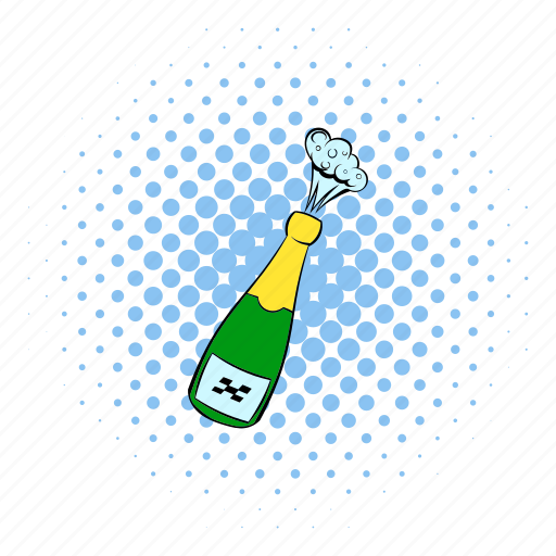 Alcohol, bottle, champagne, comics, explosion, new, win icon - Download on Iconfinder