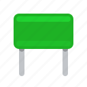 capacitor, component, condenser, detail, green, radio