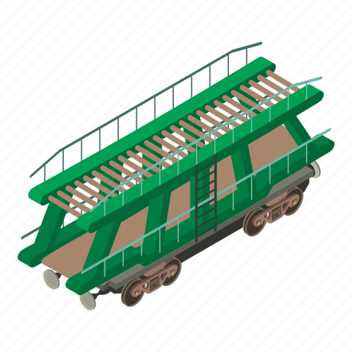 Car, isometric, object, train, transport, transportation, wagon icon - Download on Iconfinder