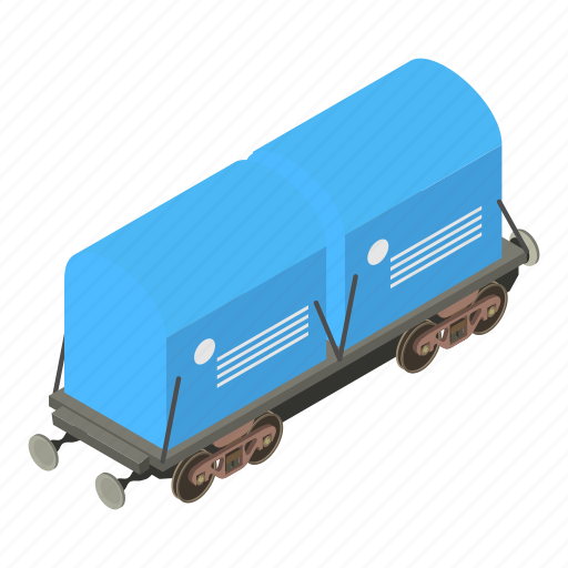 Cargo, isometric, object, train, transport, transportation, wagon icon - Download on Iconfinder