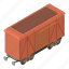 freight, isometric, object, train, transport, transportation, wagon 