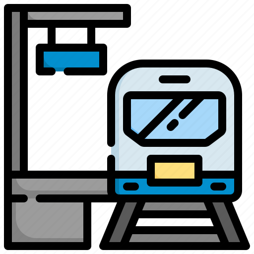 Train, platform, station, subway, metro icon - Download on Iconfinder